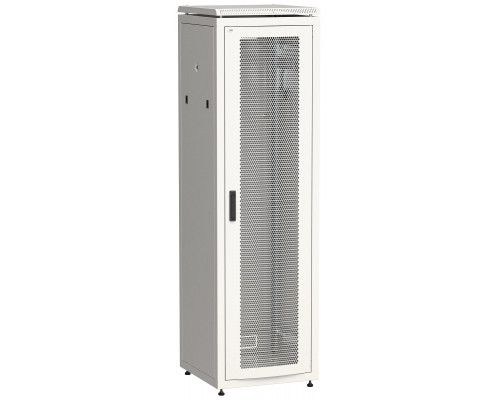 Шкаф серверный напольный ITK LINEA N, IP20, 33U, 1650х600х600 мм (ВхШхГ), дверь: перфорация, боковая панель: сплошная съемная, разборный, цвет: серый