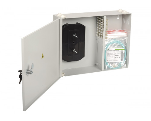 Кросс-панель ITK портов: 24 LC (Duplex) OM4, установлено адаптеров: 20невыдвижная, настенная, цвет: серый
