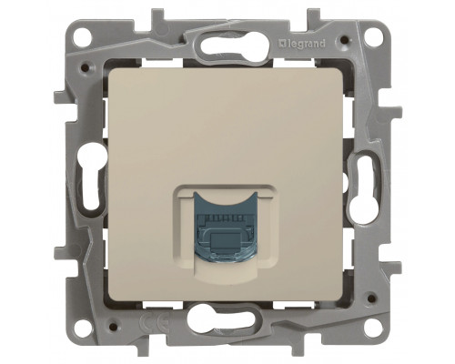 Розетка информационная Legrand Etika, 1x RJ45, кат. 5, RJ45, цвет: слоновая кость, (LEG.672341)
