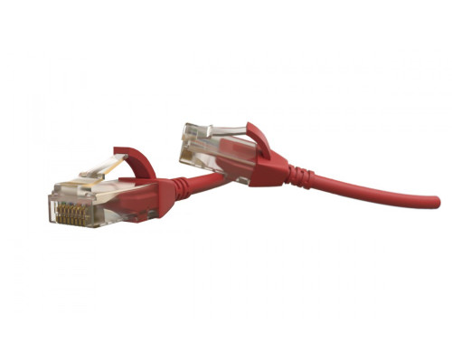 Шнур комм. Hyperline, кат. 6, неэкр., U/UTP, RJ45/RJ45, LSZH, AWG28 2м, красный