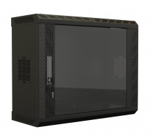 Шкаф телекоммуникационный настенный Hyperline TWS, 19", 15U, 1086х600х250 мм (ВхШхГ), дверь: стекло, разборный, цвет: чёрный