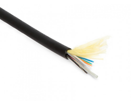 Кабель ВО Hyperline Semi-tight Buffer,  4хОВ, OM3 50/125, LSZH, Ø 4,8мм, универсальный, диэлектрический, цвет: чёрный