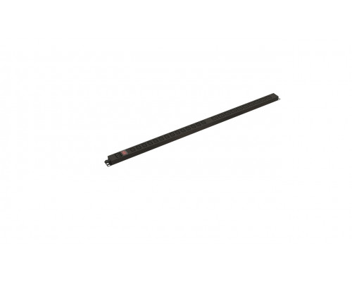 Блок силовых розеток Hyperline SHE-(XX)IEC-(X)BIEC, IEC 60320 С13 х 14, Shuko х 10, вход IEC 60320 C20, 19", 1 000мм 16А, выключатель, чёрный