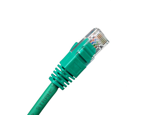 Шнур комм. BNH, кат. 5е, неэкр., U/UTP, RJ45/RJ45, LSZH, AWG24 0.15м, зелёный