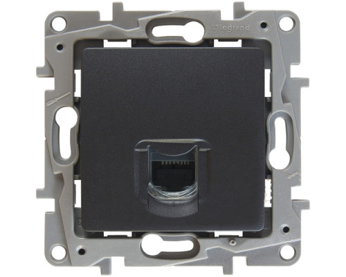 Розетка в сборе Legrand Valena, 1x RJ45, кат. 5е, экр., внутренняя, 51х58 мм (ВхШ), цвет: блестящий алюминий, (LEG.770230)