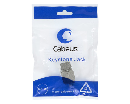 Cabeus KJ-RJ45-Cat.5e-SH-180-Toolless Вставка Keystone Jack RJ-45(8P8C), 180 градусов, категория 5e, экранированная, без инструмента Toolless