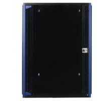 Шкаф телекоммуникационный настенный Datarex, 19&quot;, 18U, 757х600х450 мм (ВхШхГ), дверь: стекло, разборный, цвет: чёрный