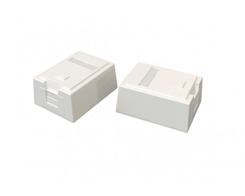 Коробка для наст. монтажа Hyperline SBB4, вводов: 1, Keystone, 28,5х35,5х59 мм (ВхШхГ), цвет: белый