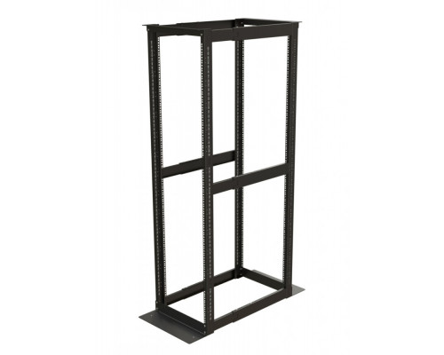 Стойка открытая 19" Hyperline ORK2A, серверная, 42U, 2070х550х1250 мм (ВхШхГ), глубина 800 мм, двухрамная, цвет: чёрный