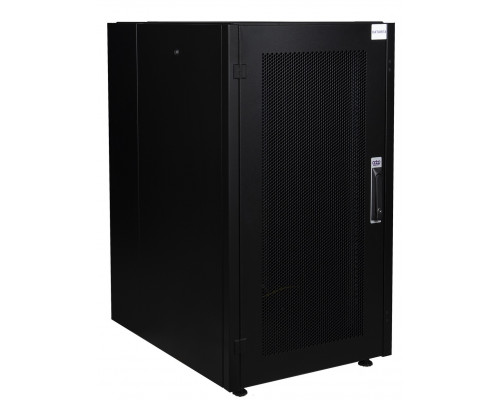 Шкаф серверный напольный Datarex, IP20, 26U, 1299х600х800 мм (ВхШхГ), дверь: перфорация, боковая панель: сплошная съемная, разборный, цвет: чёрный
