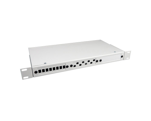 Бокс оптический BNH, портов: 24, FC, ST, SC, duplex LC, 48 хОВ, 1U, 44х410х220 мм (ВхШхГ), цвет: серый, (B700.1-24-GY)
