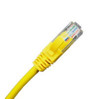 Шнур комм. BNH, кат. 5е, неэкр., U/UTP, RJ45/RJ45, LSZH, AWG24 1м, жёлтый