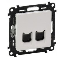 Розетка информационная Legrand Valena Life, 2x RJ45, кат. 5е, неэкр., внешняя, 51х58 мм (ВхШ), цвет: белый, (LEG.753441)