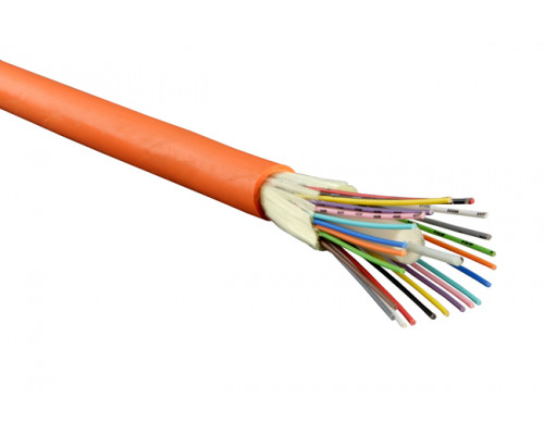 Кабель ВО Hyperline Tight Buffer,  8хОВ, OM2 50/125, LSZH, Ø 6,6мм, внутри зданий, небронированный, цвет: оранжевый