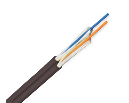 Кабель ВО Hyperline Zip-cord,  2хОВ, OM1 62,5/125, LSZH, Ø 2мм, внутри зданий, небронированный, цвет: чёрный