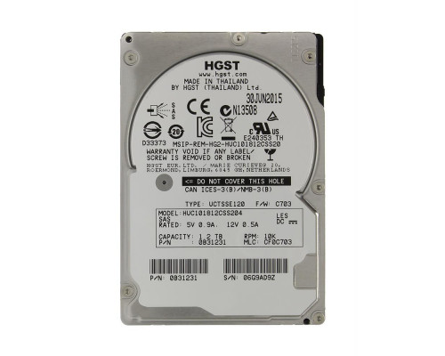 Жесткий диск HGST Ultrastar C10K1800 1.2TB 2.5" SAS, HUC101812CS4204