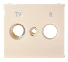 Лиц. рамка розеточная Legrand Valena, 1х TV-R, 30х30 мм (ВхШ), плоская, для розетки TV-R, цвет: слоновая кость (LEG.774342)