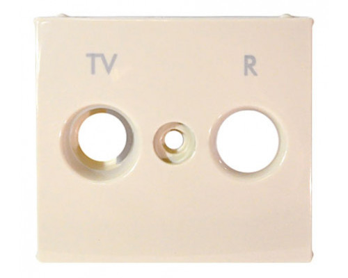 Лиц. рамка розеточная Legrand Valena, 1х TV-R, 30х30 мм (ВхШ), плоская, для розетки TV-R, цвет: слоновая кость (LEG.774342)