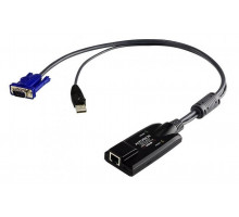 Переходник Aten, RJ45/HDB-15/USB(Type A), 230 х 430 х 900 мм, Virtual Mediа, (KA7175-AX)