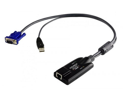 Переходник Aten, RJ45/HDB-15/USB(Type A), 230 х 430 х 900 мм, Virtual Mediа, (KA7175-AX)