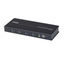 Переключатель KVM Aten, портов: 4, 25х80,6х200 мм (ВхШхГ), USB, цвет: чёрный