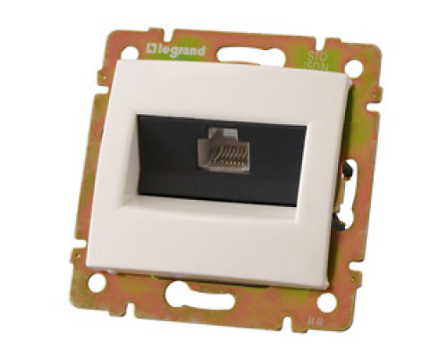 Розетка в сборе Legrand Valena, 1x RJ45, кат. 6, экр., внутренняя, 51х58 мм (ВхШ), цвет: белый, (LEG.774244)