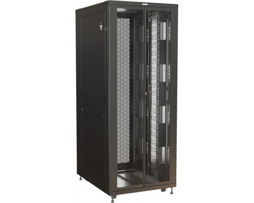 Шкаф серверный напольный Hyperline TSR, IP20, 47U, 2282х600х1000 мм (ВхШхГ), дверь: двойная распашная, перфорация, боковая панель: сплошная съемная, с