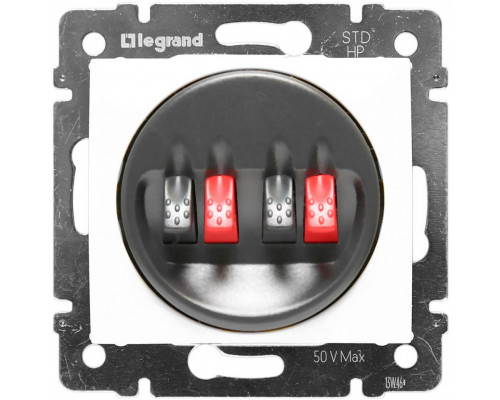 Розетка аудио Legrand Valena, 2x DIN 41 529, 51х58 мм (ВхШ), цвет: белый, (LEG.774424)