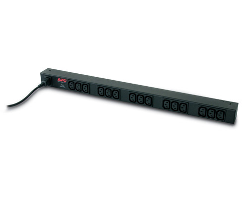 Блок силовых розеток APC, IEC 320 C13 х 15, вход IEC 320 C20, шнур 2,5 м, 610мм 16А, чёрный