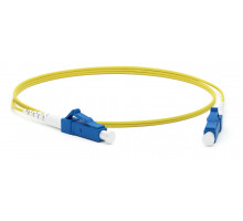 Комм. шнур оптический Hyperline, Simplex LC/LC (UPC), OS2 9/125, LSZH, 15м, Ø 2мм, синий хвостовик, цвет: жёлтый