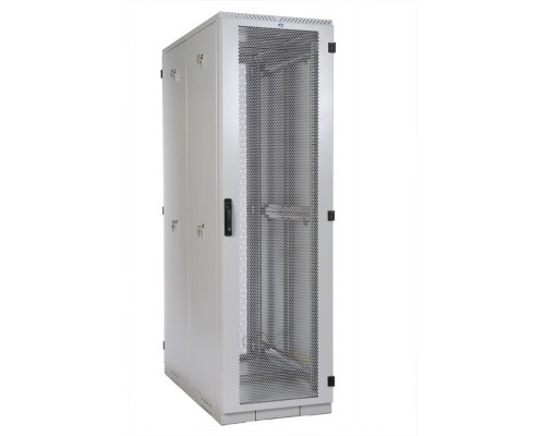 Шкаф серверный напольный 45U (600 × 1200) дверь перфорированная, задние двойные перфорированные