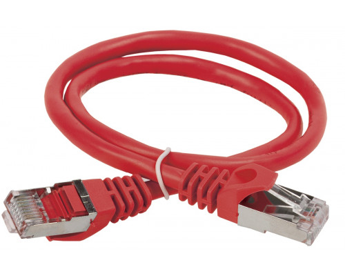 Шнур комм. ITK, кат. 5е, экр., FTP, RJ45/RJ45, PVC, 5м, красный
