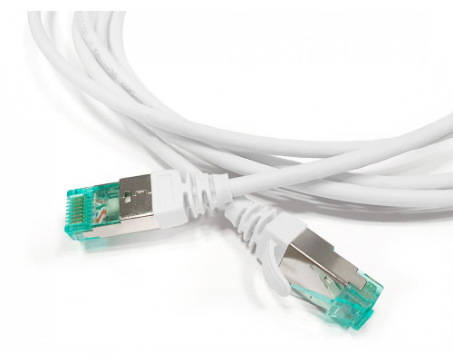 Шнур комм. Hyperline, кат. 6A, экр., S/FTP, RJ45/RJ45, LSZH, AWG30 2м, белый