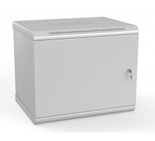 Шкаф телекоммуникационный настенный Hyperline TWL, 19", 9U, 500х600х300 мм (ВхШхГ), дверь: металл, разборный, цвет: серый