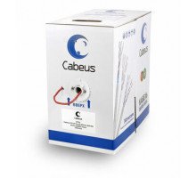 Cabeus UTP-4P-Cat.5e-SOLID-LSZH-RD Кабель витая пара UTP (U/UTP), категория 5e, 4 пары (24 AWG), одножильный, красный, LSZH, нг(А)-HF, системная гарантия 25 лет.