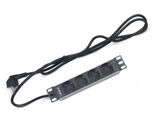 Блок евророзеток для 10" шкафов 16А Cabeus PDU-4P-2EU 4 розетки