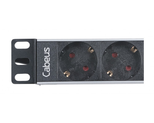 Блок евророзеток для 10" шкафов 16А Cabeus PDU-4P-2EU 4 розетки