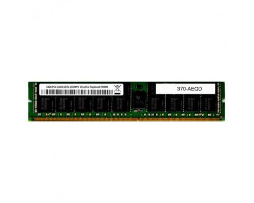 Модуль памяти Dell RDIMM 64GB 2 933 МТ/с, двухранговый, 370-AEQD