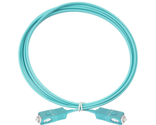 Комм. шнур оптический Eurolan Tight Buffer, Simplex SC/SC, OM3 50/125, LSZH (нг(A)-HF), 7м, бирюзовый  хвостовик, цвет: бирюзовый