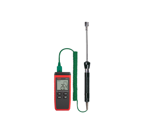 Термометр RGK, (CT-11+TR-10S с поверкой), с дисплеем, питание: батарейки, корпус: пластик, с поверхностным зондом TR-10S, (779722)