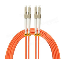 Комм. шнур оптический Hyperline, Duplex LC/LC, OM2 50/125, LSZH, 30м, Ø 2мм, серый хвостовик, цвет: оранжевый
