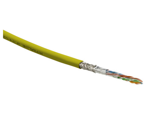 Кабель витая пара Hyperline SFUTP4-C5E-S24-IN-LSZH, LSZH (нг(A)-HF), SF/UTP, кат. 5е, проводник Ø 0,51мм, 305м, коробка, тип прокладки: внутри зданий,