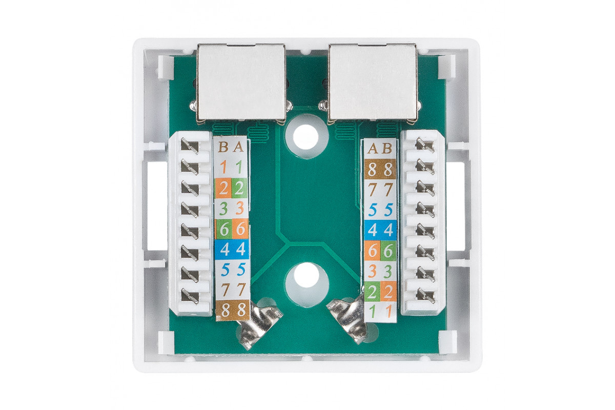 Розетка 2 rj45 кат 5e