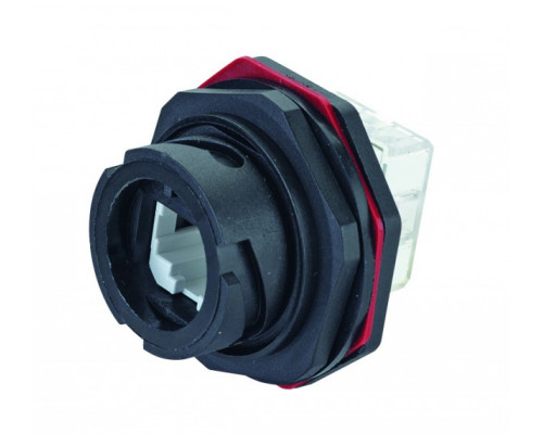 Модуль соединительный Eurolan, industrial, 1хRJ45, кат. 6, неэкр., цвет: чёрный