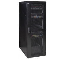 Шкаф серверный напольный ITK LINEA S, IP30, 24U, 1210х600х1000 мм (ВхШхГ), дверь: перфорация, боковая панель: сплошная съемная, разборный, цвет: чёрны