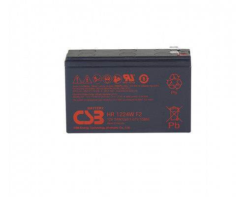 Аккумулятор для ИБП CSB Battery HR, 94,3х51х151 мм (ВхШхГ),  необслуживаемый свинцово-кислотный,  12V/, (HR 1224 W)