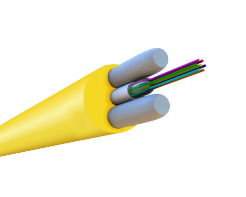 Кабель ВО Hyperline FO-STFR-IN Loose tube,  1хОВ, OS2 9/125, LSZH, Ø 4,2мм, внутри зданий, небронированный, цвет: жёлтый