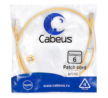 Патч-корд Cabeus PC-UTP-RJ45-Cat.6-1m-YL Кат.6 1 м желтый