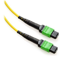 Комм. шнур оптический Hyperline, MPO/MPO, OS2 9/125, LSZH, 3м, чёрный хвостовик, цвет: жёлтый