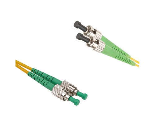 Комм. шнур оптический BNH Tight Buffer, Simplex FC/ST (APC), OS2 9/125, LSZH, 1м, Ø 3мм, цвет: жёлтый